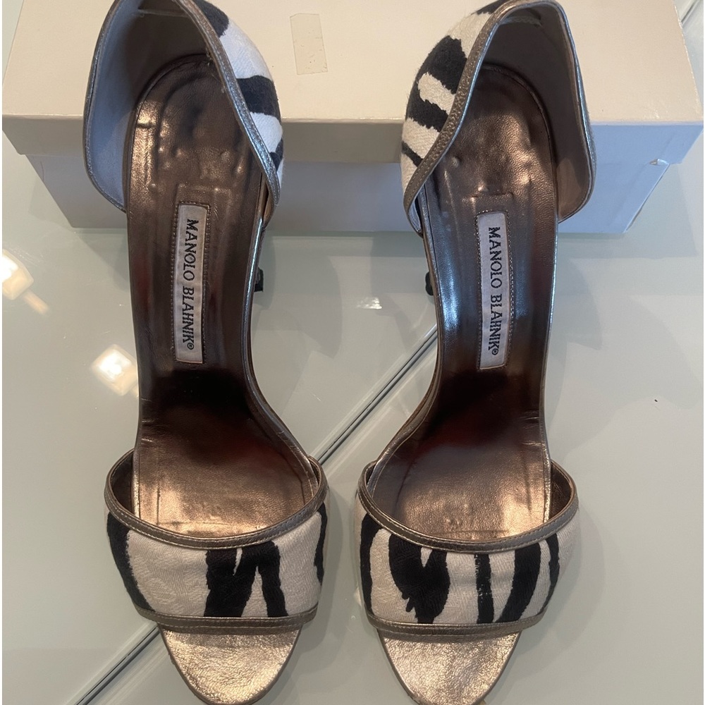 Zebra print Manolo Blahnik heels